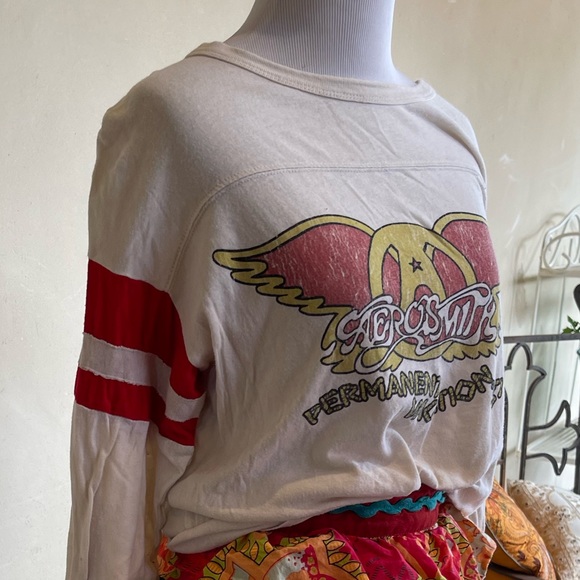 AREOSMITH Permanent Vacation Tour Vtg 1987 Band Tee Cities Dates on Back XLarge! - Picture 6 of 8